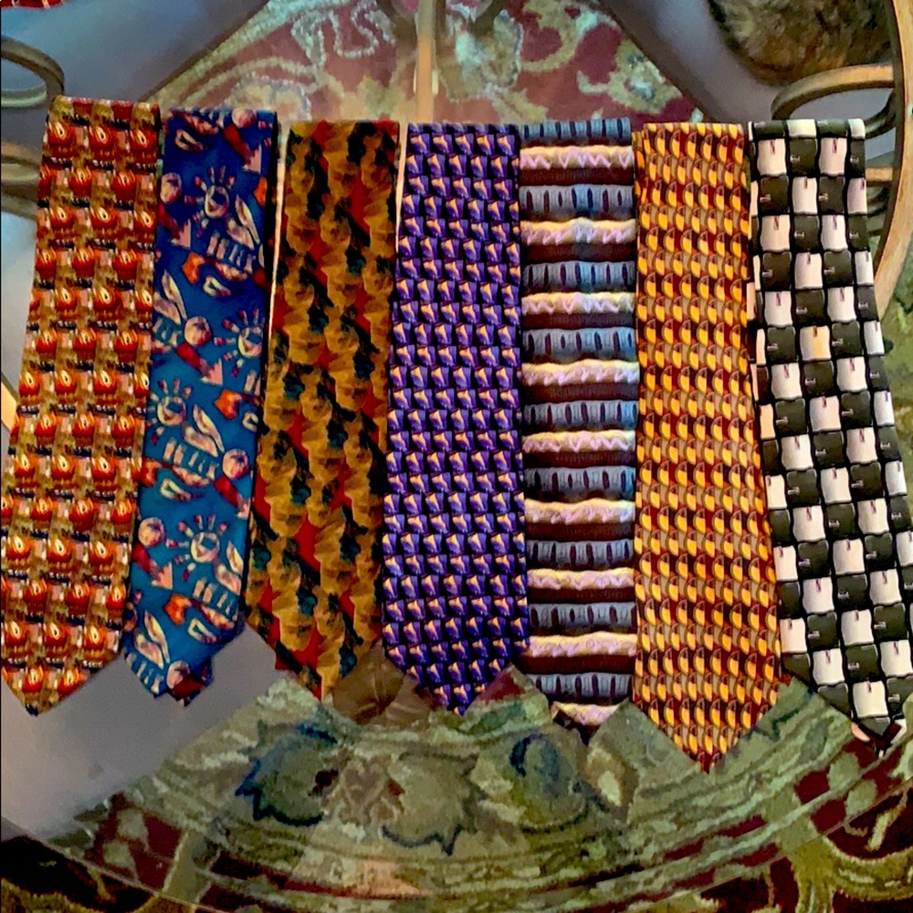 Legendary Grateful Dead Garcia Designed Silk Ties.